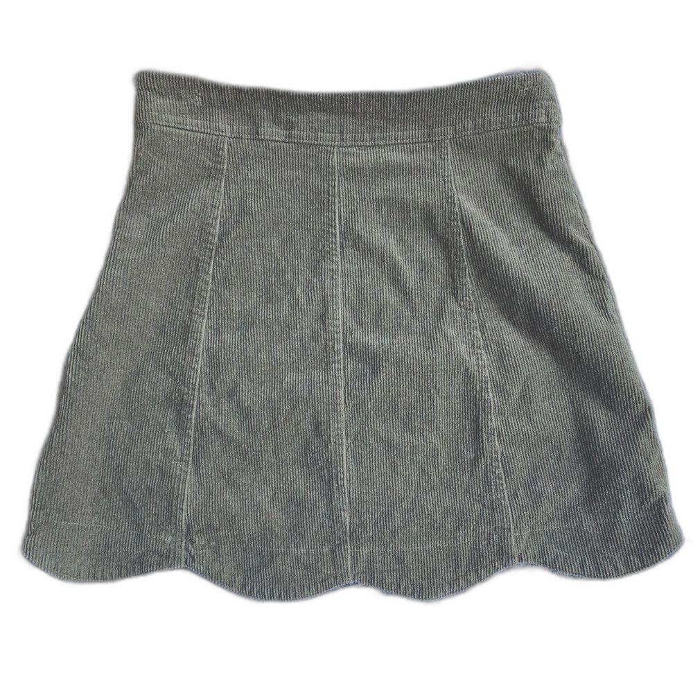 Altar’d State Womens Corduroy Scalloped Skirt XS